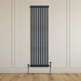 Traditional 2 Column Radiator - 1800 x 472mm - Anthracite Grey - Like New
