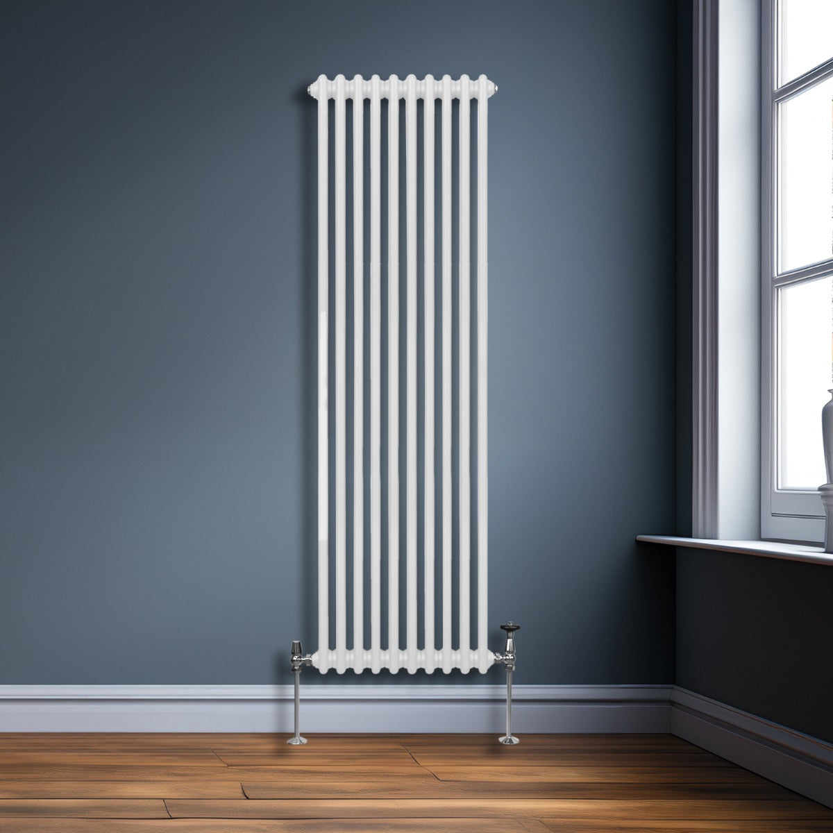 Traditional 2 Column Radiator - 1800 x 472mm - White - Used - Good