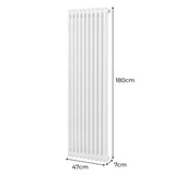 Traditional 2 Column Radiator - 1800 x 472mm - White - Used - Very Good