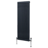 Traditional 2 Column Radiator - 1800 x 562mm - Anthracite Grey - Like New
