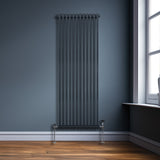 Traditional 2 Column Radiator - 1800 x 562mm - Anthracite Grey - Like New