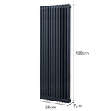 Traditional 2 Column Radiator - 1800 x 562mm - Anthracite Grey - Like New