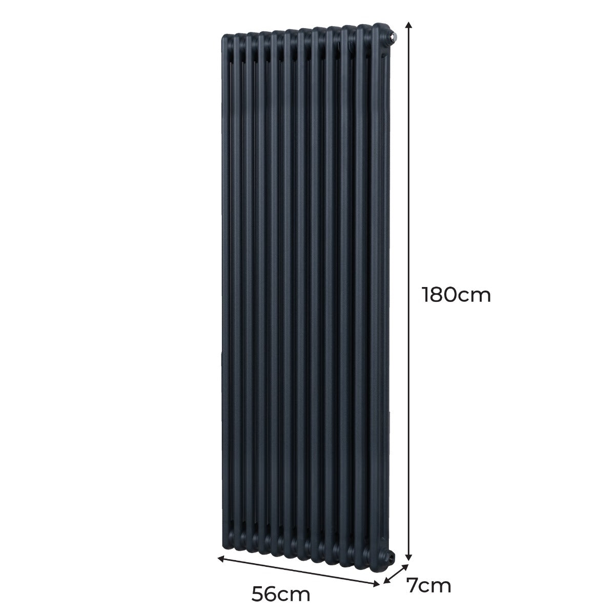 Traditional 2 Column Radiator - 1800 x 562mm - Anthracite Grey - Used - Good