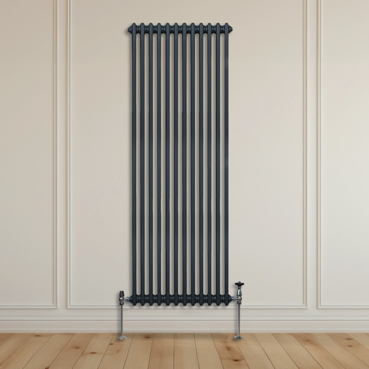 Traditional 2 Column Radiator - 1800 x 562mm - Anthracite Grey - Like New