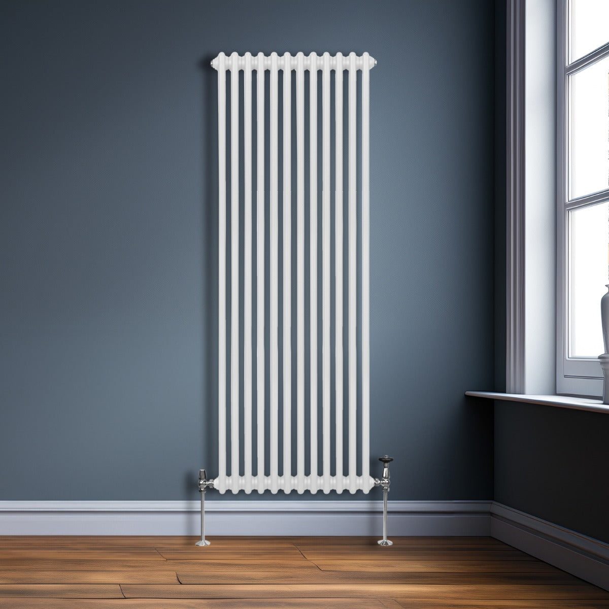 Traditional 2 Column Radiator - 1800 x 562mm - White - Used - Good