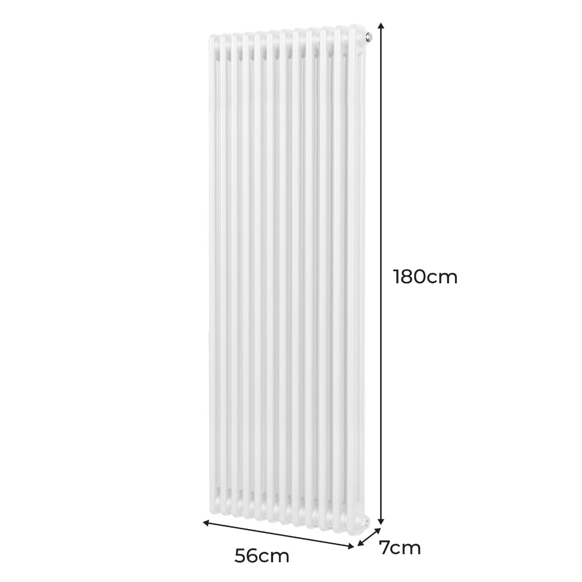 Traditional 2 Column Radiator - 1800 x 562mm - White - Used - Good