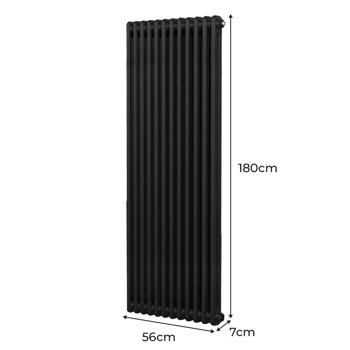 Traditional 2 Column Radiator - 1800 x 562mm - Black - Used - Good