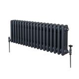 Traditional 3 Column Radiator - 300 x 832mm - Anthracite Grey - Used - Acceptable
