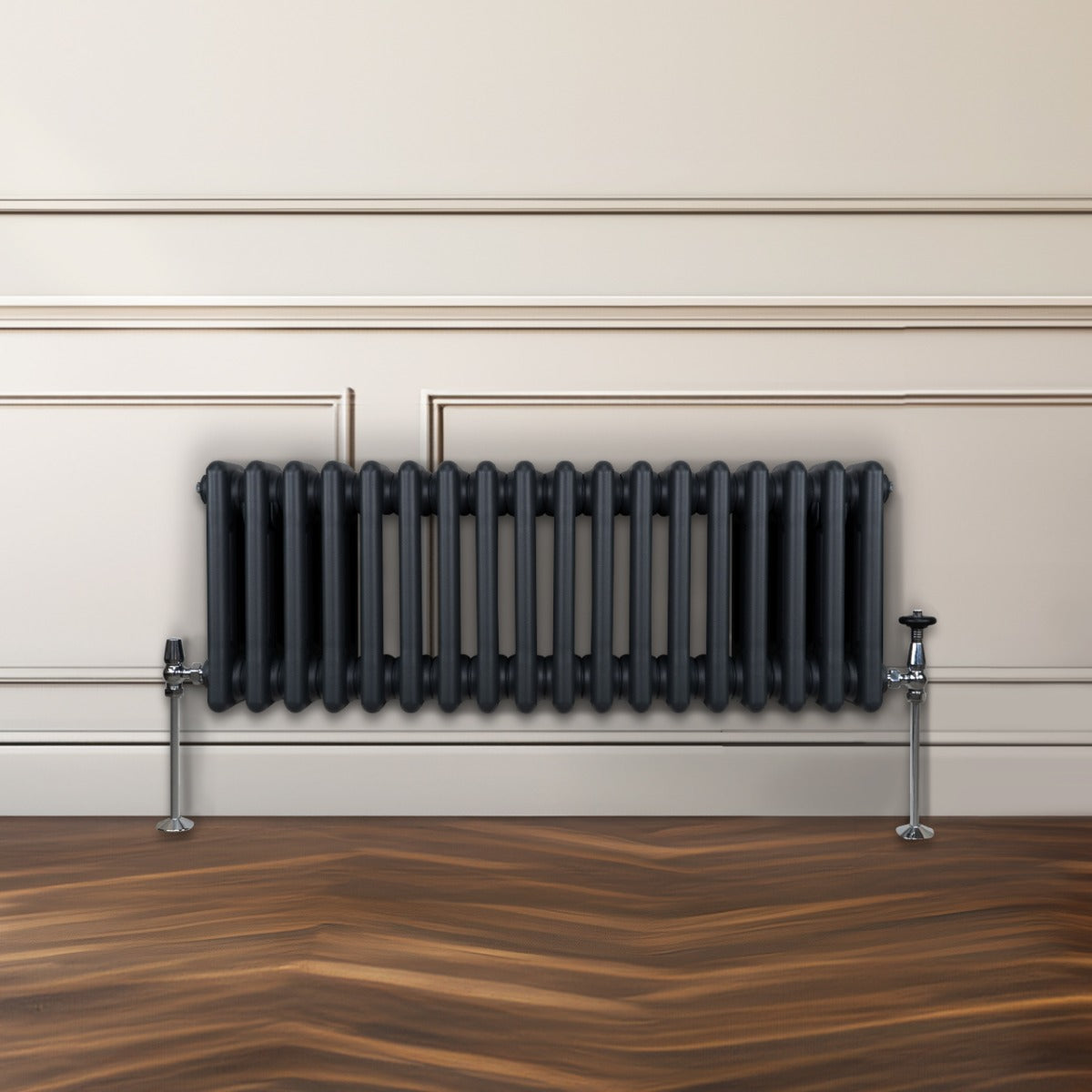Traditional 3 Column Radiator - 300 x 832mm - Anthracite Grey - Used - Very Good