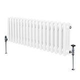 Traditional 3 Column Radiator - 300 x 832mm - White - Used - Good