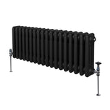 Traditional 3 Column Radiator - 300 x 832mm - Black - Used - Very Good