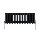 Traditional 3 Column Radiator - 300 x 832mm - Black - Used - Acceptable