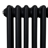 Traditional 3 Column Radiator - 300 x 832mm - Black - Used - Acceptable