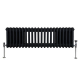 Traditional 3 Column Radiator - 300 x 1012mm - Black - Used - Very Good