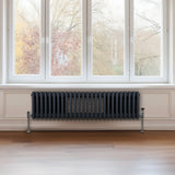 Traditional 3 Column Radiator - 300 x 1192mm - Anthracite Grey - Used - Very Good