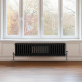 Traditional 3 Column Radiator - 300 x 1192mm - Black - Like New