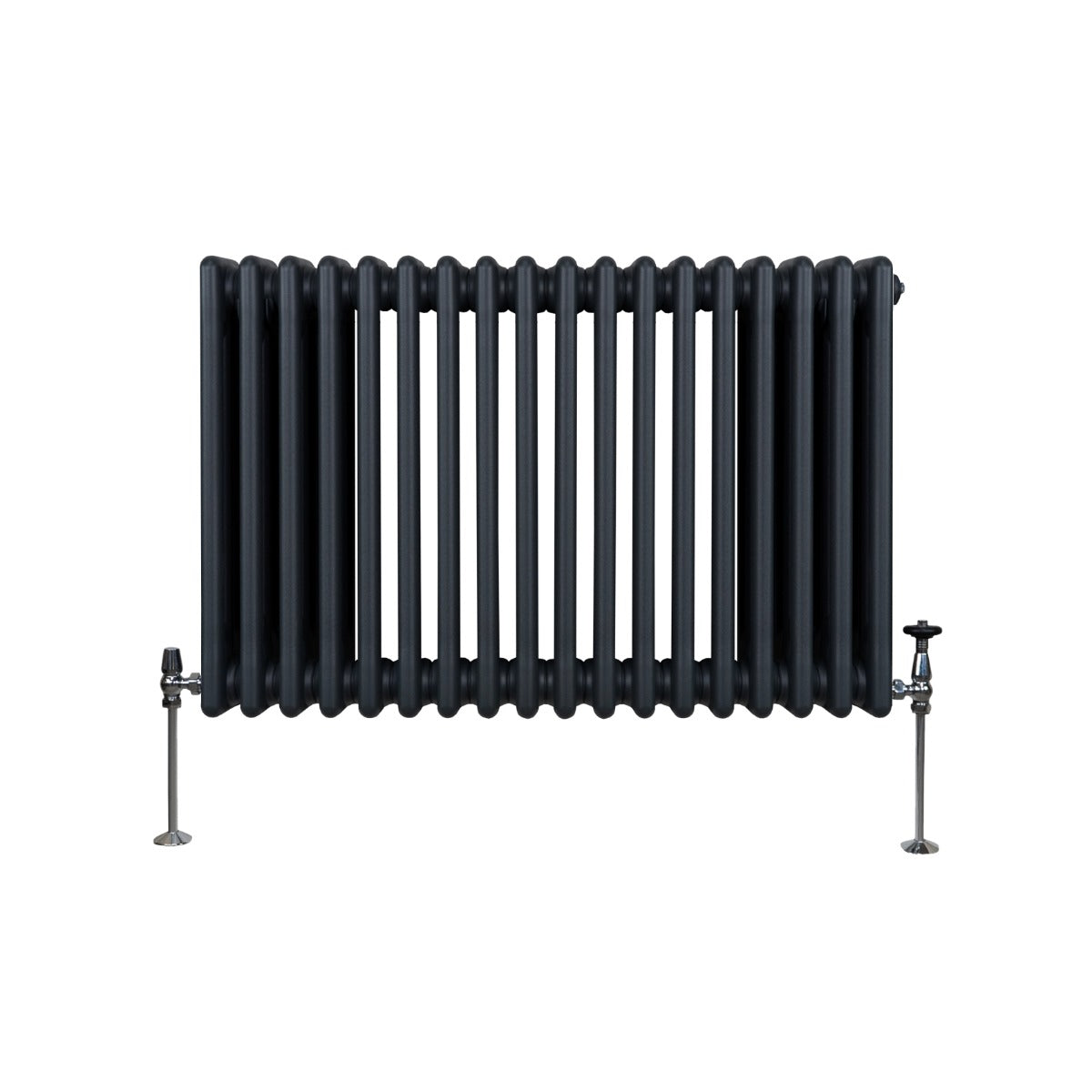 Traditional 3 Column Radiator - 600 x 832mm - Anthracite Grey - Used - Very Good