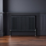 Traditional 3 Column Radiator - 600 x 832mm - Anthracite Grey - Used - Very Good