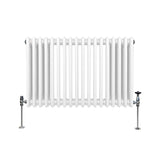 Traditional 3 Column Radiator - 600 x 832mm - White - Used - Good