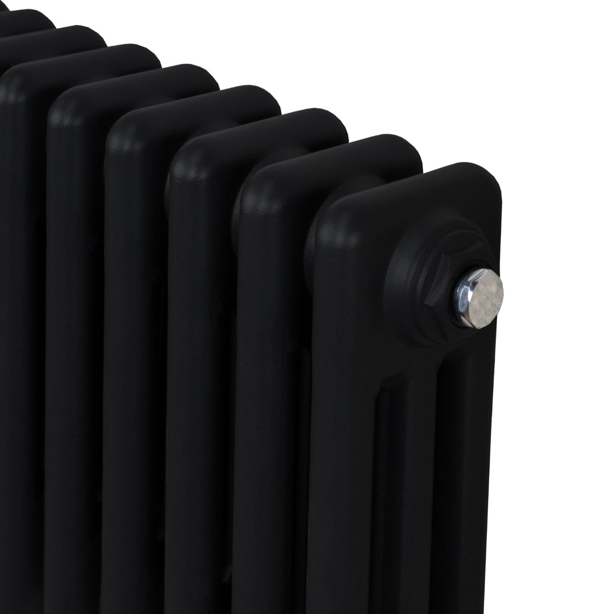 Traditional 3 Column Radiator - 600 x 832mm - Black - Used - Good