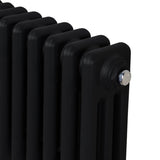 Traditional 3 Column Radiator - 600 x 832mm - Black - Used - Acceptable