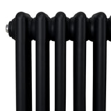 Traditional 3 Column Radiator - 600 x 832mm - Black - Used - Acceptable