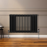 Traditional 3 Column Radiator - 600 x 832mm - Black - Used - Good