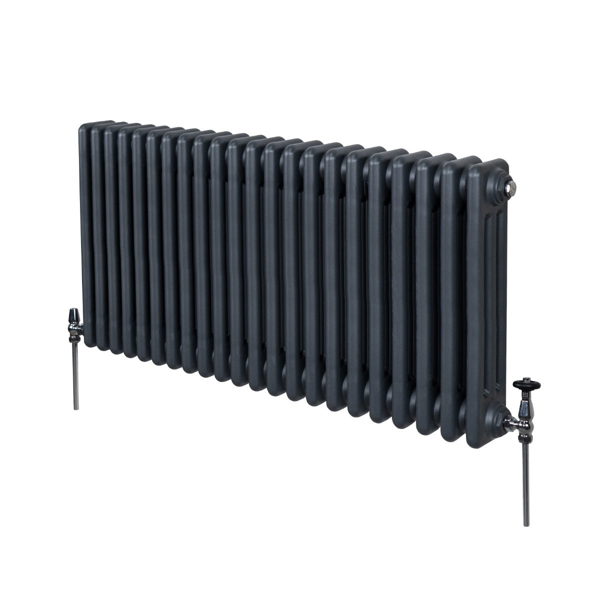 Traditional 3 Column Radiator - 600 x 1012mm - Anthracite Grey - Used - Good