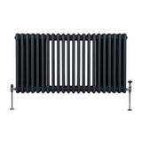 Traditional 3 Column Radiator - 600 x 1012mm - Anthracite Grey - Used - Good
