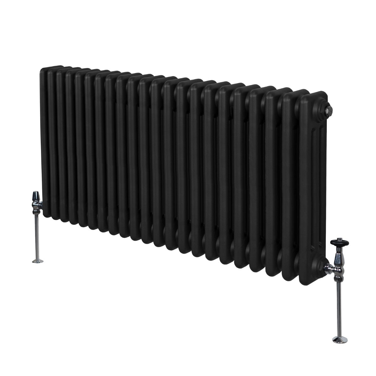 Traditional 3 Column Radiator - 600 x 1012mm - Black - Used - Acceptable
