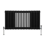 Traditional 3 Column Radiator - 600 x 1012mm - Black - Used - Good