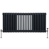 Traditional 3 Column Radiator - 600 x 1192mm - Anthracite Grey - Used - Very Good