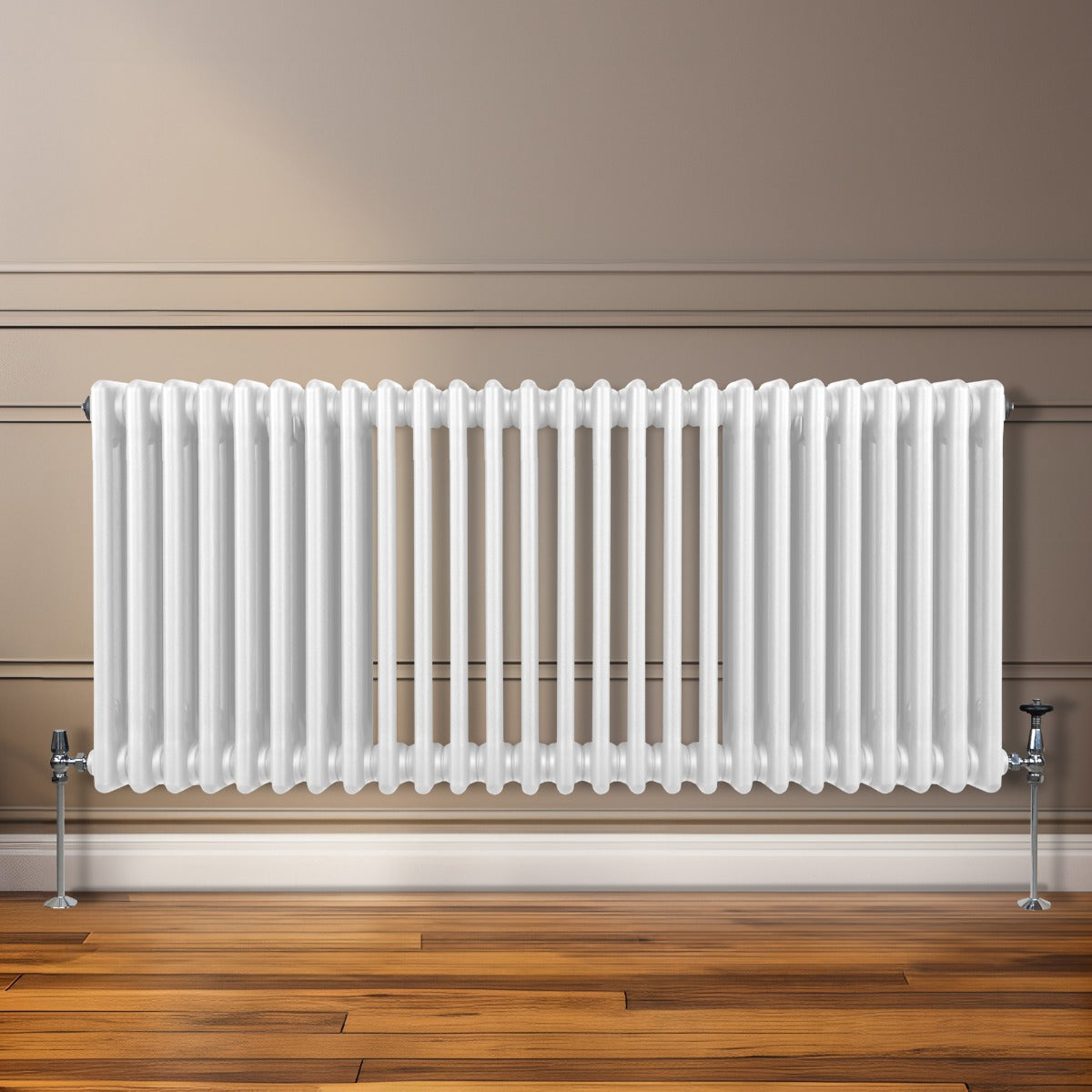 Traditional 3 Column Radiator - 600 x 1192mm - White - Used - Good