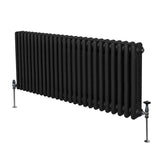 Traditional 3 Column Radiator - 600 x 1192mm - Black - Like New