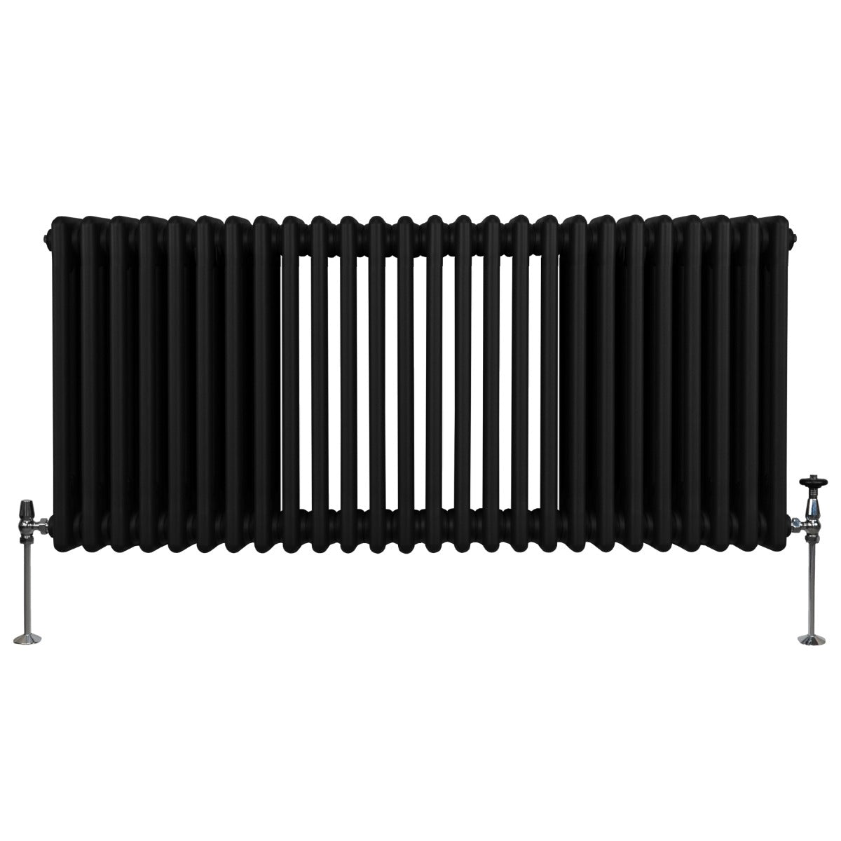 Traditional 3 Column Radiator - 600 x 1192mm - Black - Used - Good