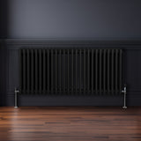 Traditional 3 Column Radiator - 600 x 1192mm - Black - Used - Acceptable