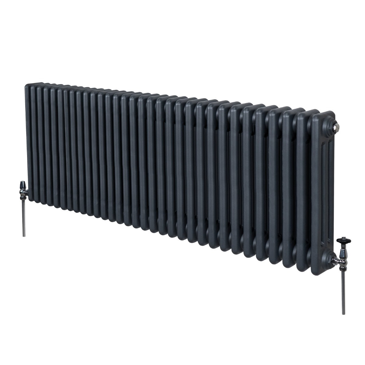 Traditional 3 Column Radiator - 600 x 1462mm - Anthracite Grey - Used - Good