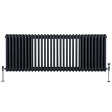 Traditional 3 Column Radiator - 600 x 1462mm - Anthracite Grey - Used - Very Good