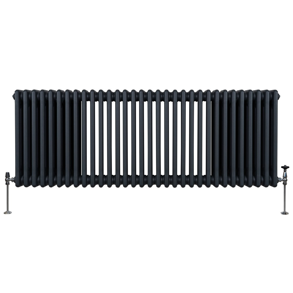 Traditional 3 Column Radiator - 600 x 1462mm - Anthracite Grey - Used - Good