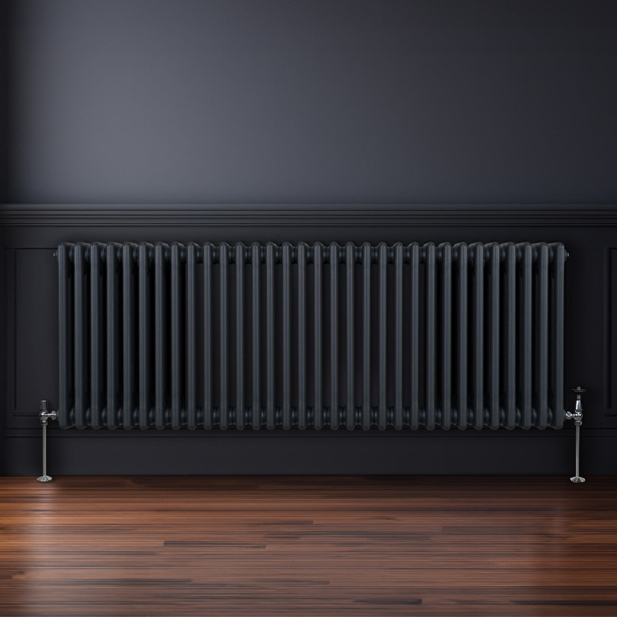 Traditional 3 Column Radiator - 600 x 1462mm - Anthracite Grey - Used - Acceptable