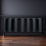 Traditional 3 Column Radiator - 600 x 1462mm - Anthracite Grey - Used - Acceptable
