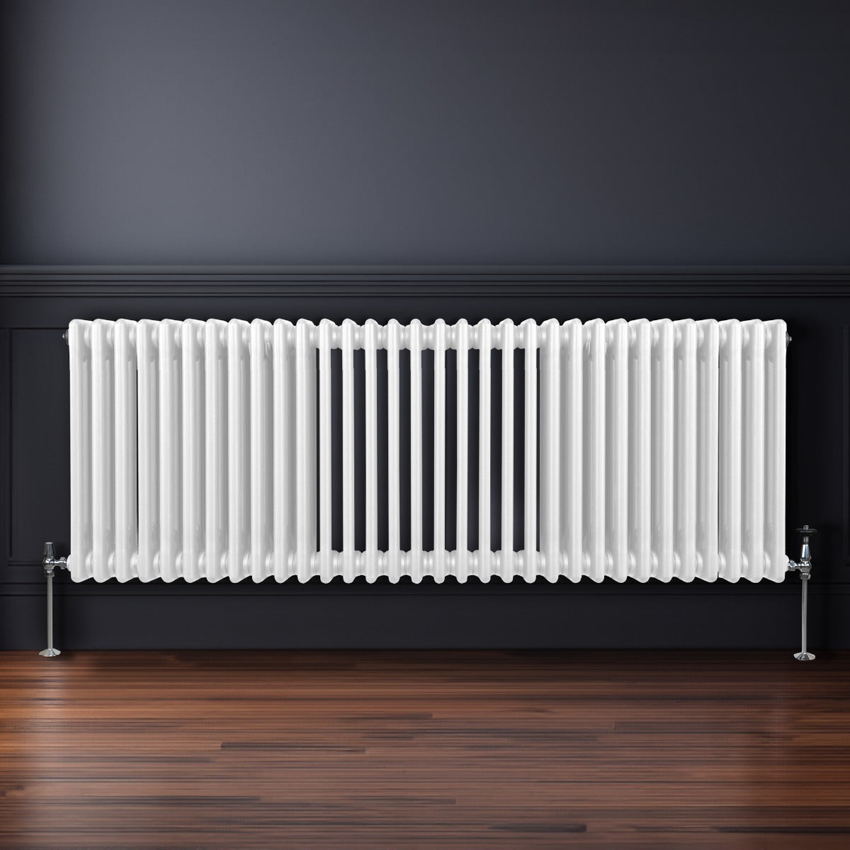 Traditional 3 Column Radiator - 600 x 1462mm - White - Used - Good
