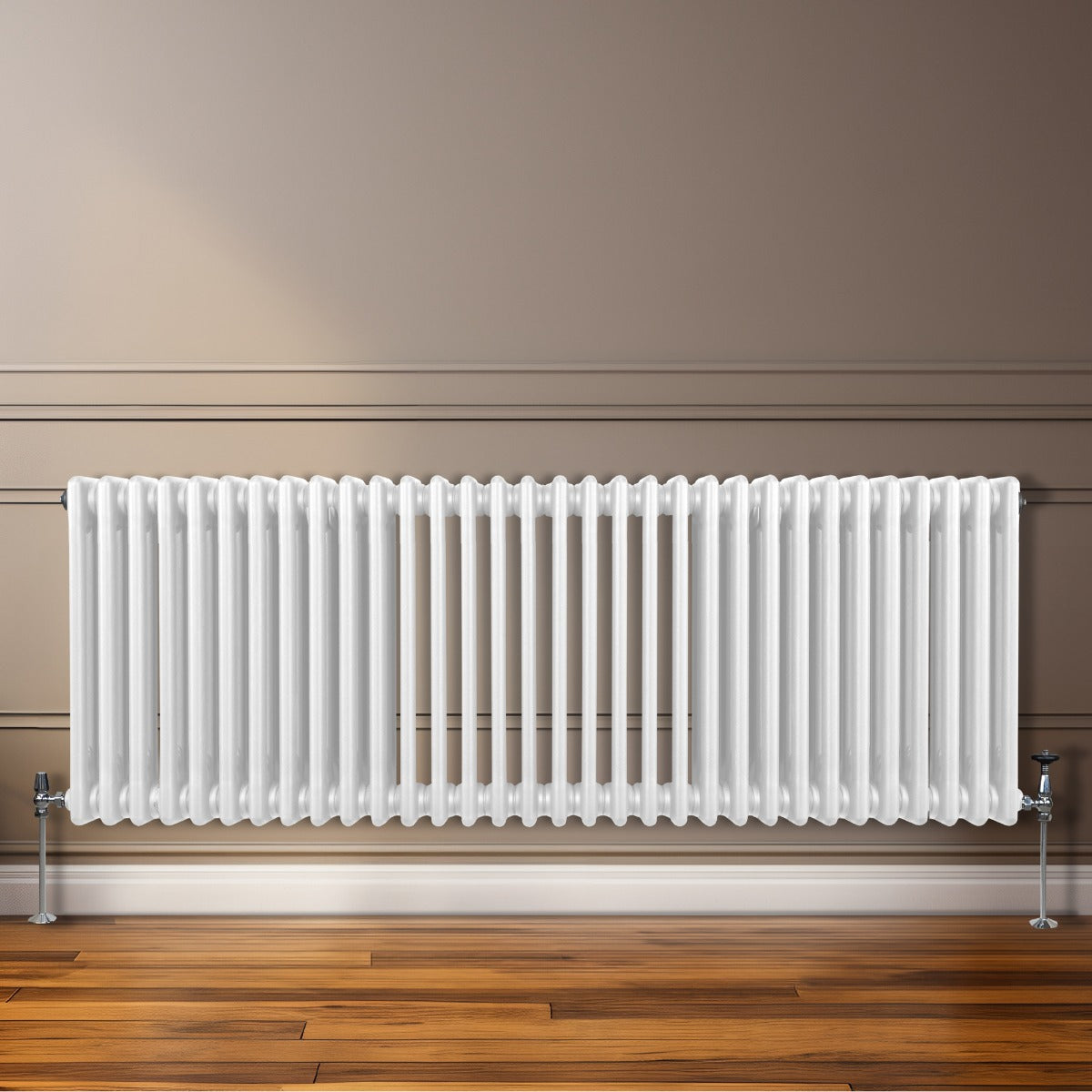 Traditional 3 Column Radiator - 600 x 1462mm - White - Used - Good