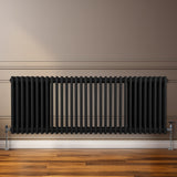Traditional 3 Column Radiator - 600 x 1462mm - Black - Used - Very Good