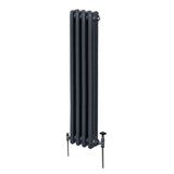 Traditional 3 Column Radiator - 1500 x 202mm - Anthracite Grey - Like New