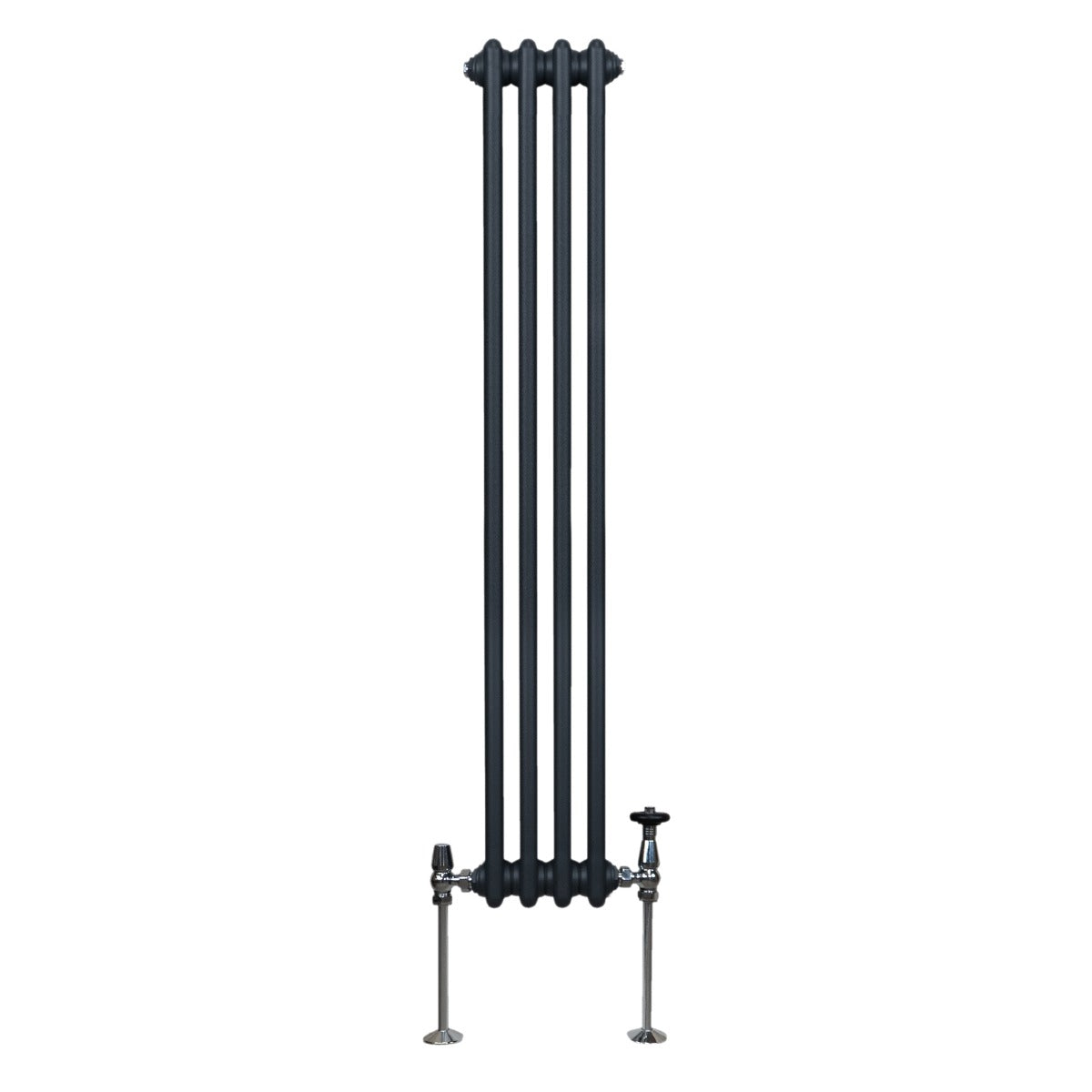 Traditional 3 Column Radiator - 1500 x 202mm - Anthracite Grey - Used - Good