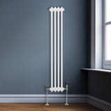 Traditional 3 Column Radiator - 1500 x 202mm - White - Used - Acceptable