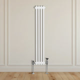 Traditional 3 Column Radiator - 1500 x 202mm - White - Used - Good