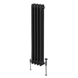 Traditional 3 Column Radiator - 1500 x 202mm - Black - Used - Acceptable