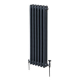 Traditional 3 Column Radiator - 1500 x 292mm - Anthracite Grey - Used - Good